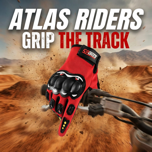 Gants Atlas Riders Racing Rouge