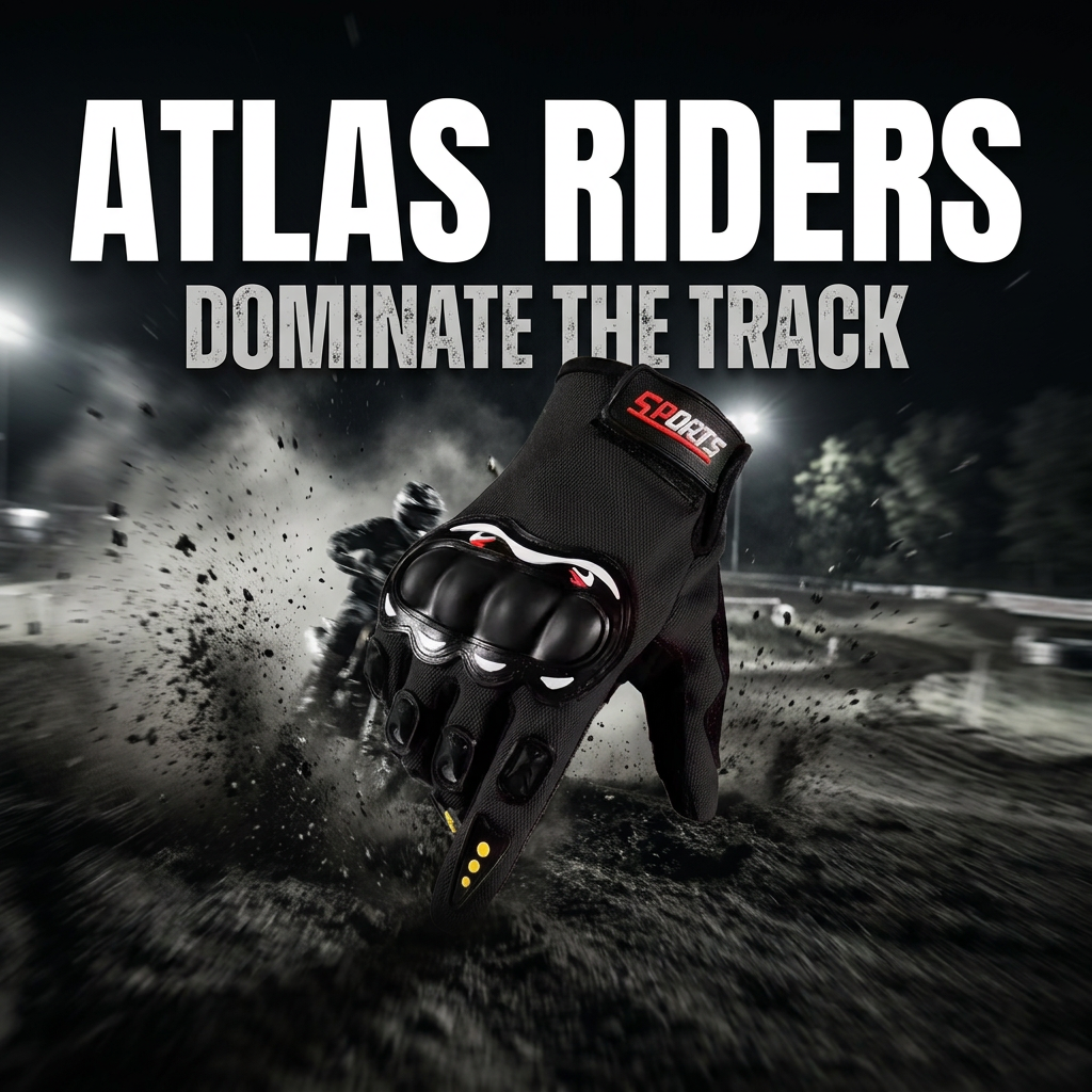 Gants Atlas Riders Racing Noir
