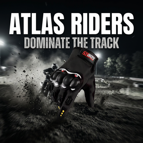 Gants Atlas Riders Racing Noir